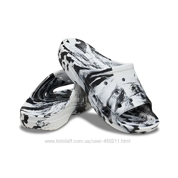 Шльопанці Crocs Classic Marbled Icon Slide, оригінал