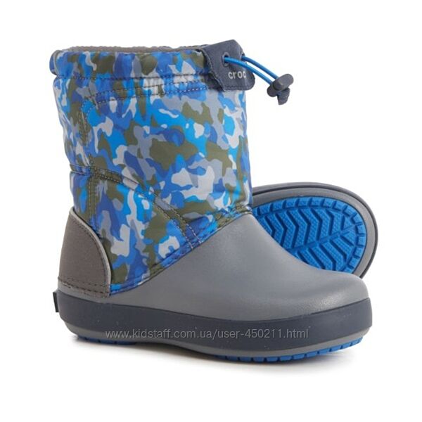 Дитячі чоботи Crocs Crocband Graphic Snow Boots, оригінал