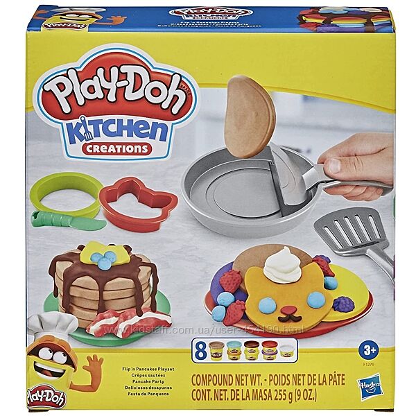 Плей-До набор пластилина Блинчики Play-Doh Kitchen F1279 Оригинал Hasbro
