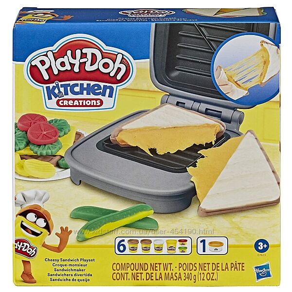 Плей-До набор пластилина Сырный сэндвич Play-Doh E7623 Оригинал Hasbro
