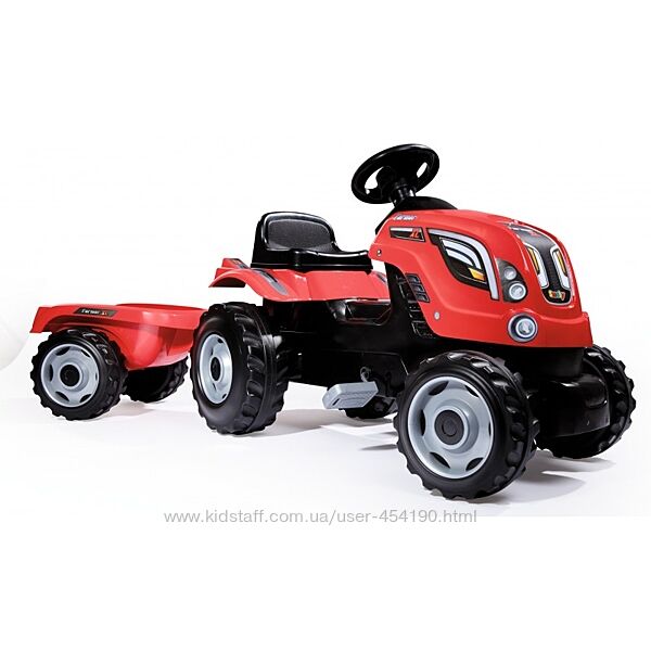 Детский педальный трактор с прицепом FARMER XL Smoby 710108