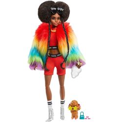 Кукла Барби Экстра в радужном пальто Barbie Extra GVR04