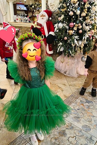Новогоднее, карнавальное платье Ёлочки для девочки р.30 на рост 104-116 см