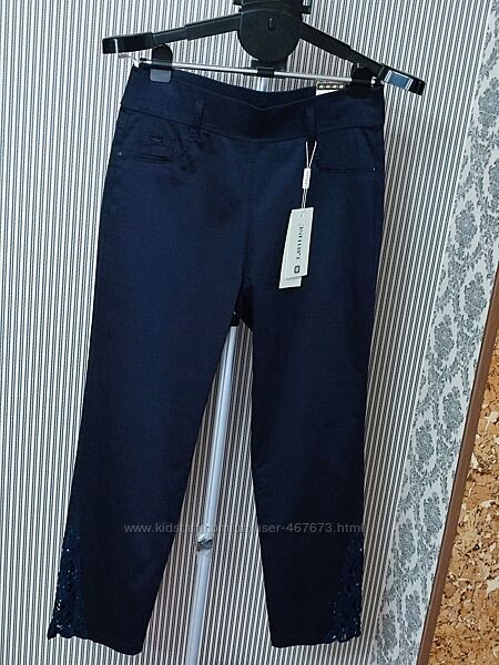 Exitline Туреччина жіночі фабричні стрейчеві брючки з мереживом і стразами 