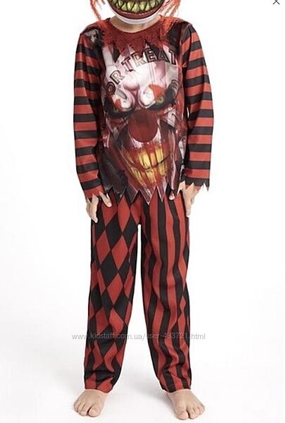 Костюм злого клоуна Пеннівайз 7-8 років, 122-128 см