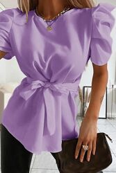 Стильная блуза с короткими рукавами фонарик Lady