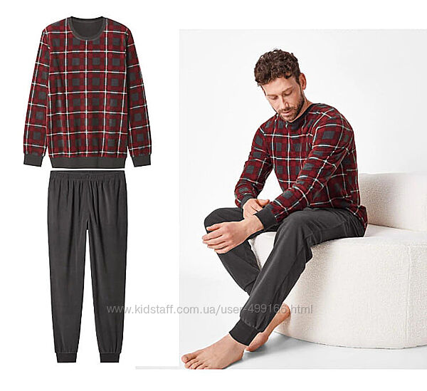 Тепла флісова чоловіча піжама, livergy.