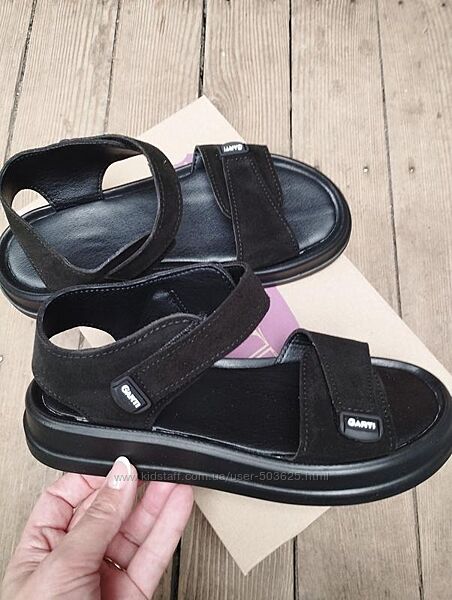 Жіночі чорні замшеві босоніжки, 36-40р, натуральна замша