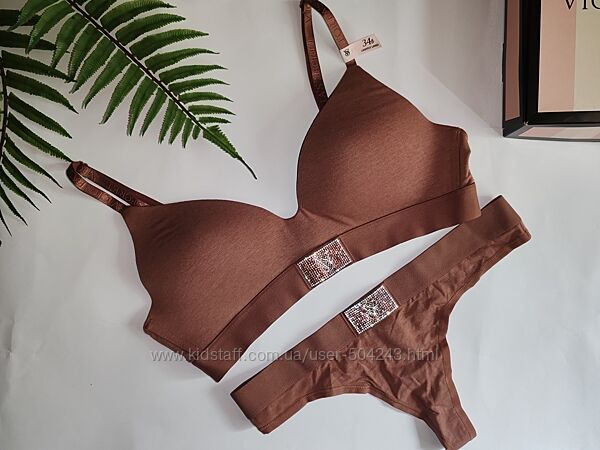 Комплект без кісточок зі стразами victorias secret вікторія сікрет