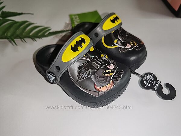 Тапочки, кроксы crocs batman 19-20 оригінал