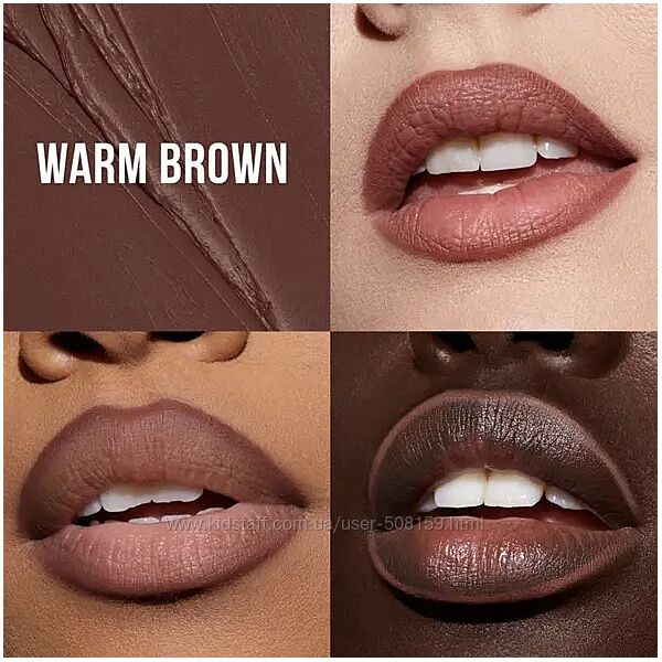 Контурний автоматичний олівець для губ huda beauty у відтінку warm brown