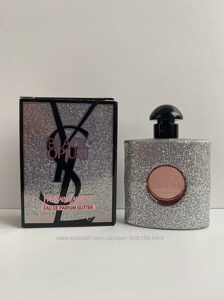 Yves saint laurent black opium glitter edp. 7,5мл, мініатюра, оригінал.