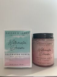 Ніжний сольовий скраб для обличчя dallas & james 120мл уцінка трішки підті