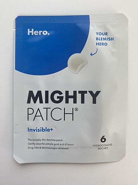 Ефективні прозорі патчі Hero Cosmetics Mighty Patch Invisible 6 шт