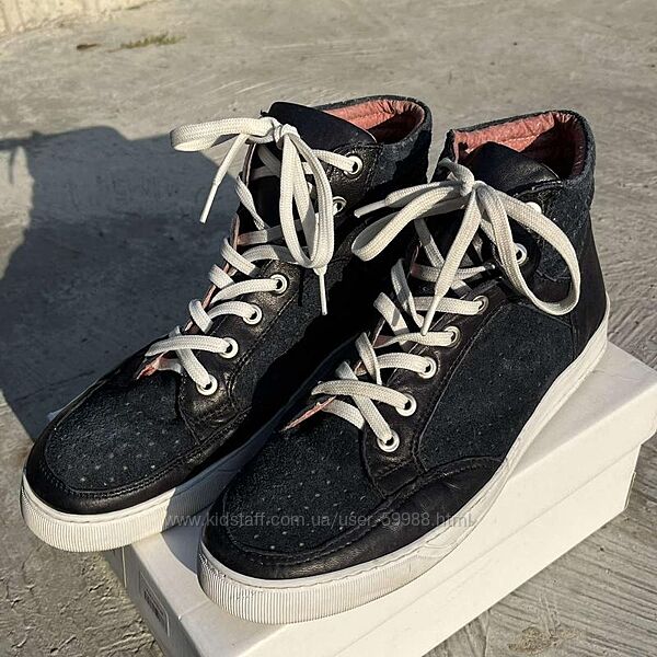 Чоловічі темно-сині шкіряні кеди р.43-44 made in italy