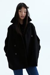 Пальто жіноче H&M, колір чорний