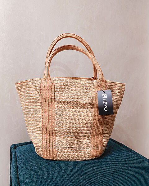 Соломяна сумка heyo, трендова літня сумка, женская соломенная сумка heyo 
