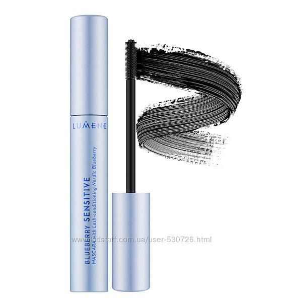 Туш для чутливих очей lumene blueberry sensitive mascara, чёрная тушь lumene