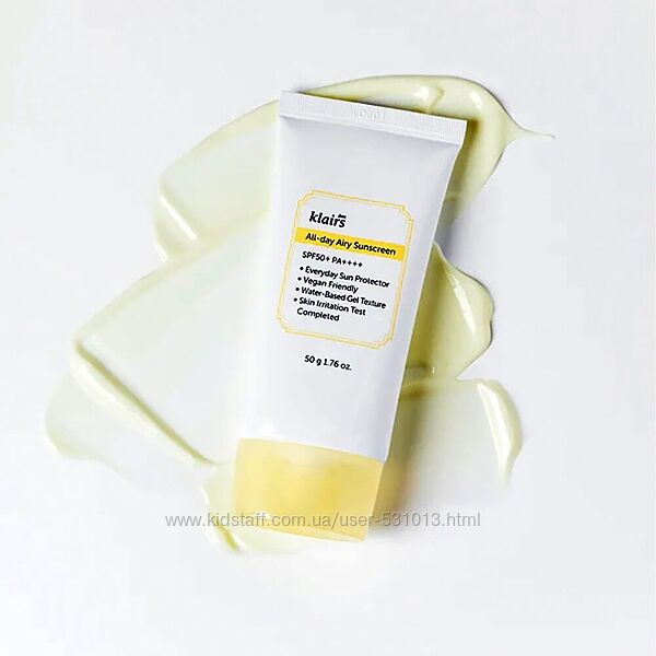 Легкий сонцезахисний крем Dear, Klairs All-day Airy Sunscreen SPF 50
