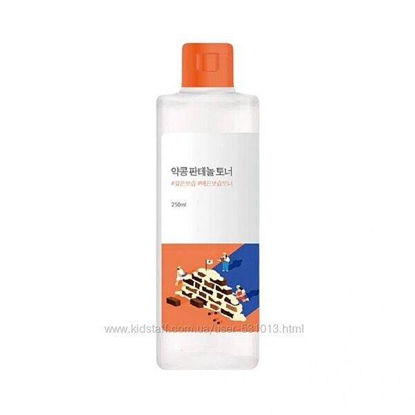 Тонер з екстрактом соєвих бобів ROUND LAB Soybean Panthenol Toner, 250 ml