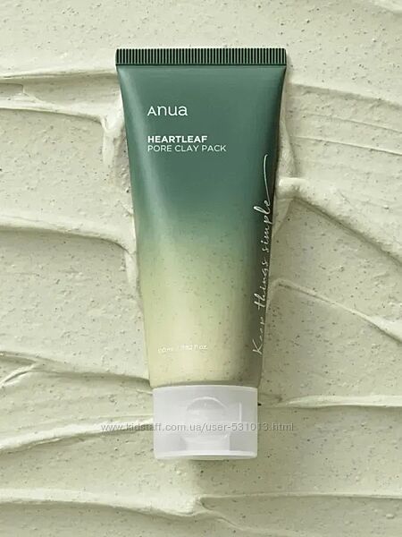 Глиняна маска для обличчя з екстрактом хауттюйнії Anua Heartleaf Pore Clay