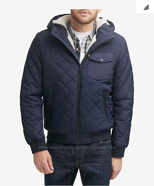 Levi´s Diamond Quilted Bomber with Sherpa Lined Hood