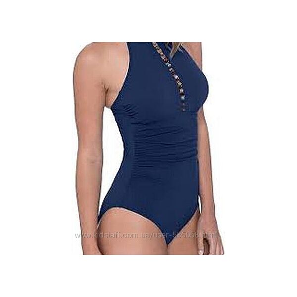 купальник сдельный с утяжкой размера 46 / 12 прорези под горло 