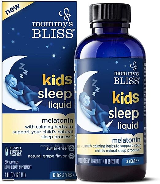 Mommy&acutes Bliss Kids жидкое средство для сна мелатонин для детей от 3лет
