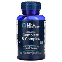 Life Extension полный биоактивный комплекс витаминов группы B. 60 капсул