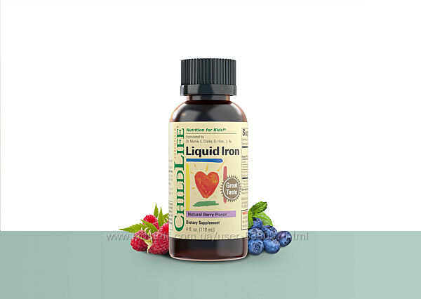 ChildLife Liquid Iron жидкое железо для детей с ягодным вкусом. 118 мл