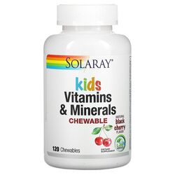 Solaray витамины и минералы для детей в форме жевательных таблеток. 120 шт.