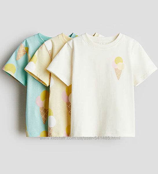 Футболки 3 шт. для дівчинки H&M.