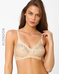 75C Marks&Spenser бежевый мягкий хлопковый бюстгальтер без косточек
