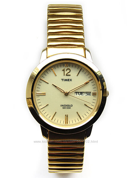 Timex мужские часы из США с датой и днем недели WR30M Indiglo