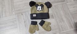 1-2роки Новий дитячий комплект, шапка, рукавиці Disney Mickey