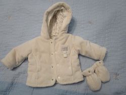 Плюшевая курточка с рукавичками KANZ, размер 56