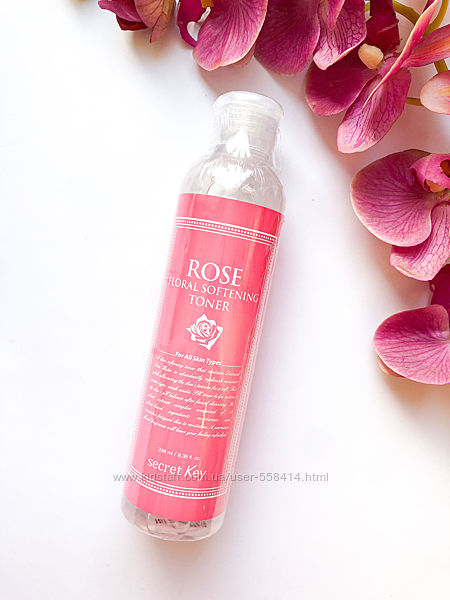 Увлажняющий тонер с розовой водой Secret Key Rose Floral Softening Toner
