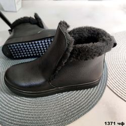 Кожаные женские зимние ботинки