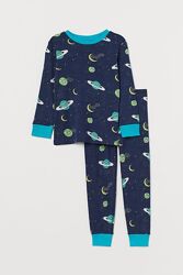 Пижама H&M 86-92 см 1-2 года с принтом Космос Планеты мальчику