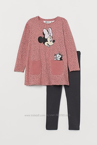 Костюм H&M Англия 6-7 лет 122 см туника и лосины с Микки Маус Mickey Mouse