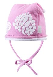 Демисезонна шапка Reima Albula 50 см 1-4 года хлопковая Рейма розовая деми
