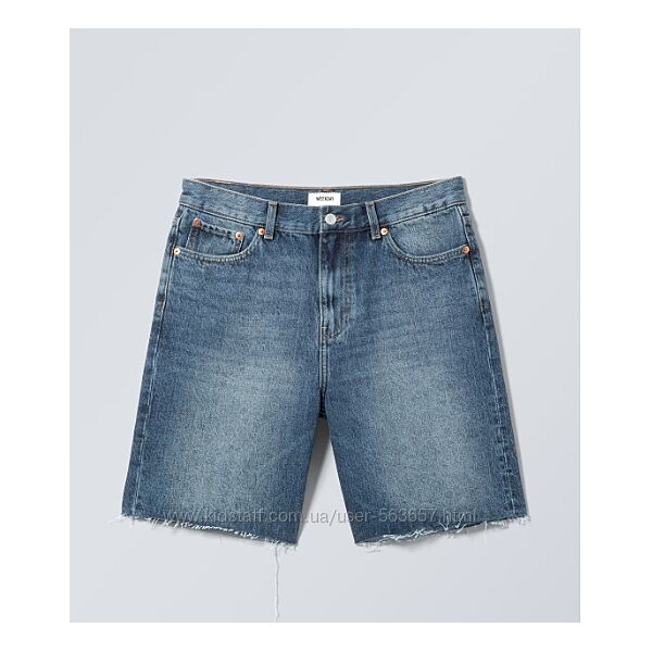 Шорти чоловічі оверсайз weekday galaxy denim shorts р. 34