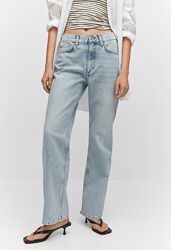 Джинси mango прямого крою, широкі із середньою посадкою р. 38 EUR
