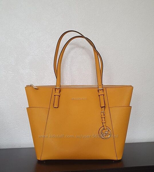 Сумка шкіряна б/у  michael kors large saffiano tote top-zip bag 