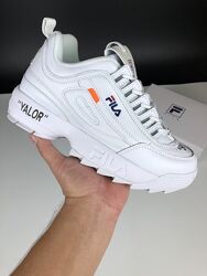 Жіночі/підліткові білі кросівки Fila Disruptor II Yalor
