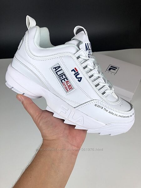 Жіночі/підліткові білі кросівки Fila X Alife Disruptor II