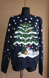 Новорічний светр з лампочками на ялинці р. м-л унісекс