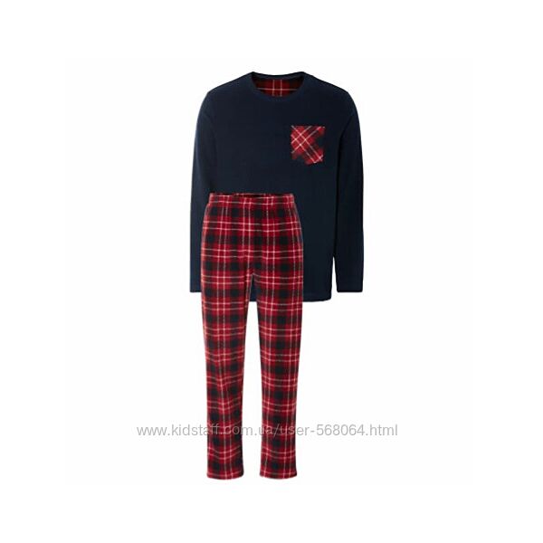 Теплая пижама мужская флисовая велюровая чоловіча піжама