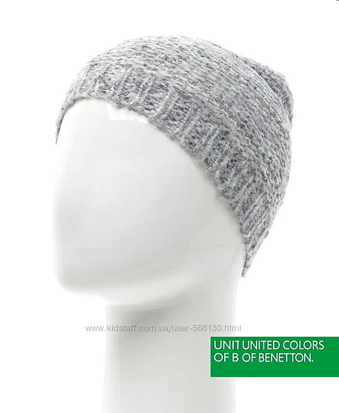 Новая шапочка с шерстью и люрексом - Benetton Оригинал для девочки 2-5 лет
