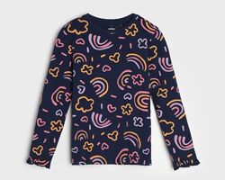 Темно-синій реглан з веселками Sinsay р. 140